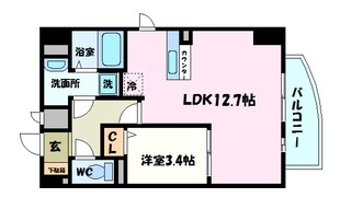 プランドール江戸堀の物件間取画像